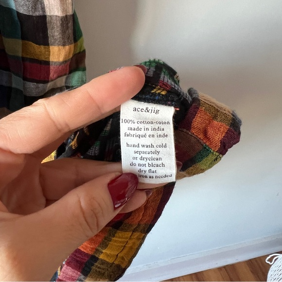 Ace & Jig 100% Cotton Plaid Midi Dress Sleeveless Size Small - Picture 6 of 9